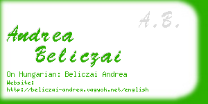 andrea beliczai business card